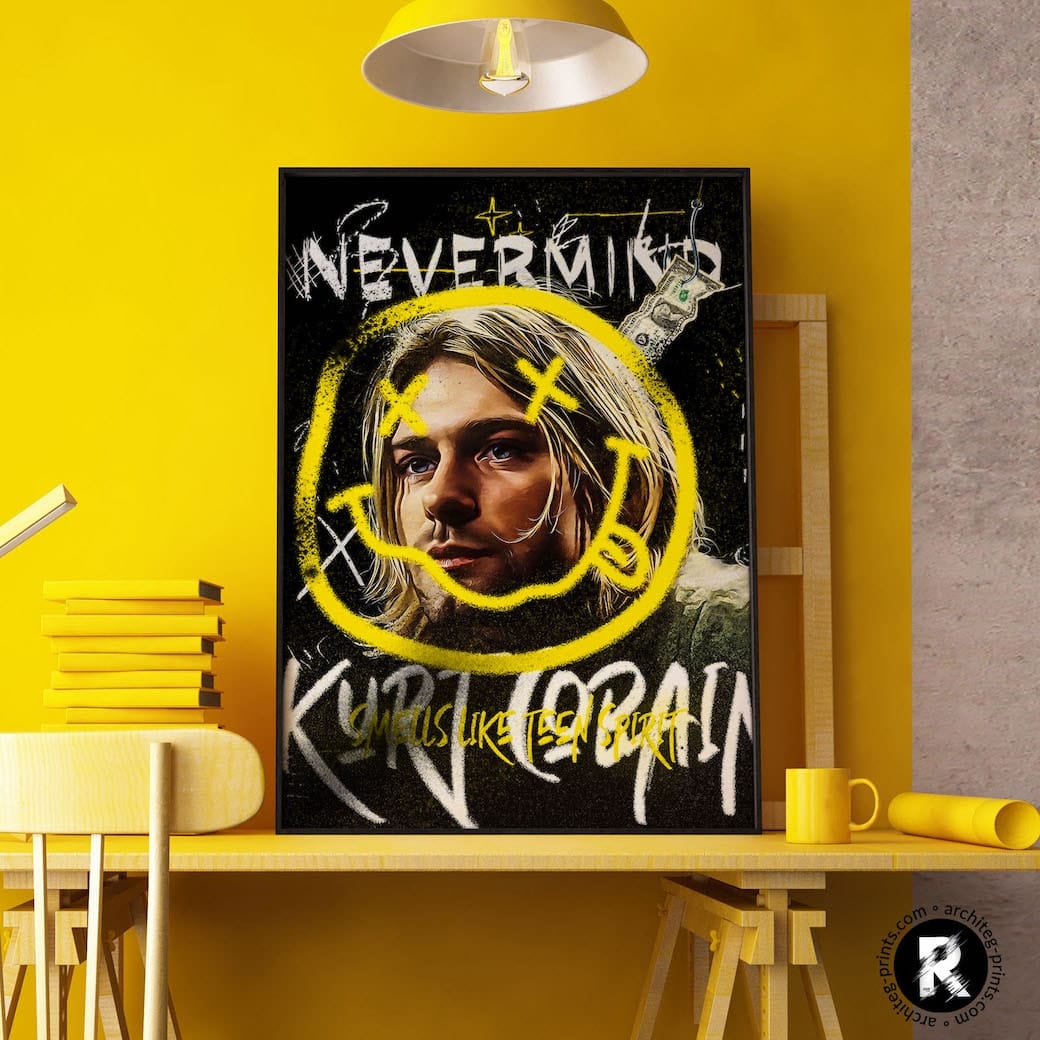 Kurt Cobain Nirvana Pop Art Poster Print | Architeg Prints